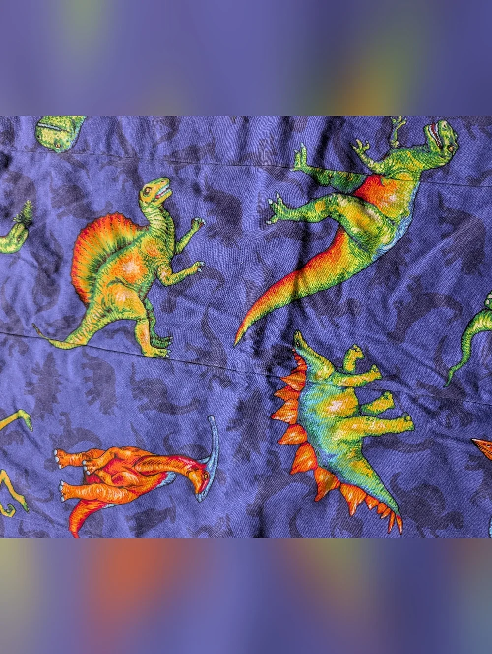 Handmade‎ Blue Dinosaur Print Quilt